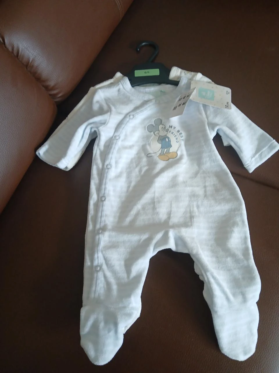 lot 2 pyjamas en velours garcon Mickey disney baby 54 cm 0/1 mois